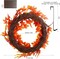 Lighted Fall Wreath with Metal Hanger, 16" Pre-lit Autumn Harvest Wreaths with 20 LED Lights